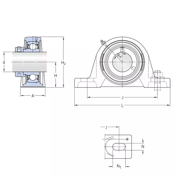 Корпус із підшипником SY 40 FM SKF