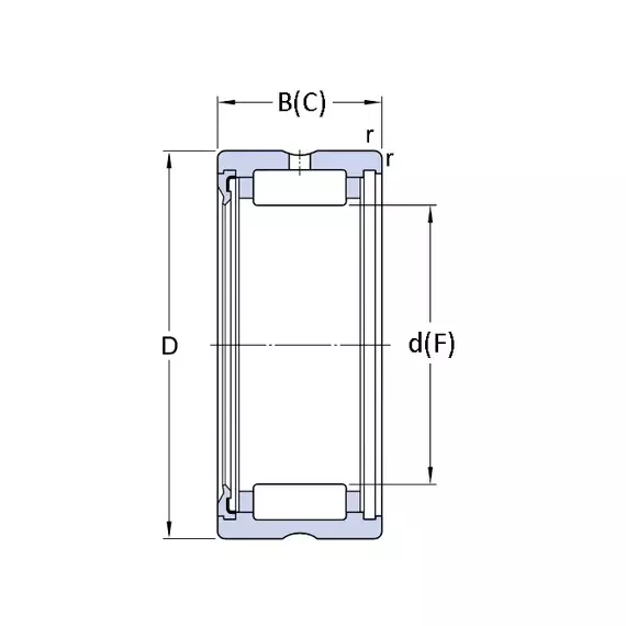 Підшипник RNA 4906 RS SKF