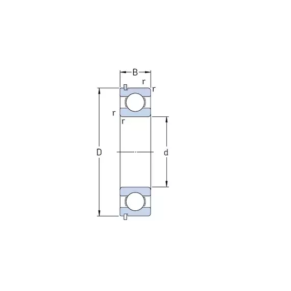 Підшипник 6210 NR SKF