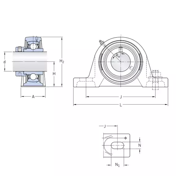 Корпус із підшипником SY 20 WF SKF