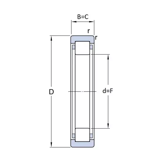Підшипник RNU 305 SKF