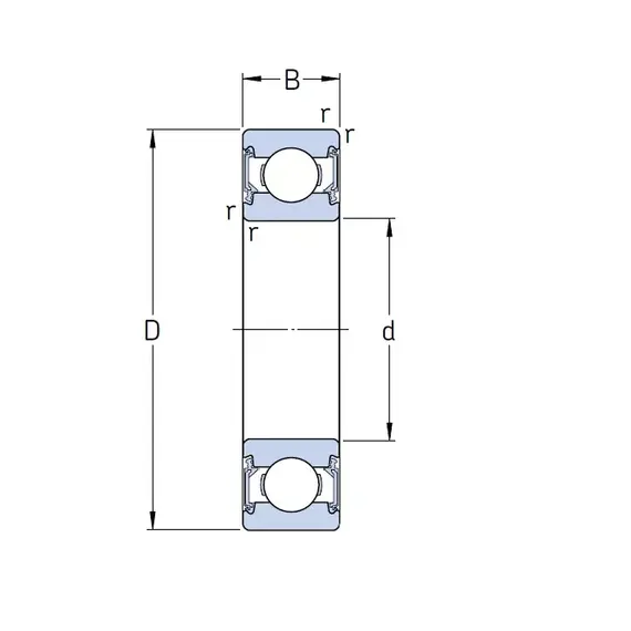 Підшипник R 8 2Z SKF