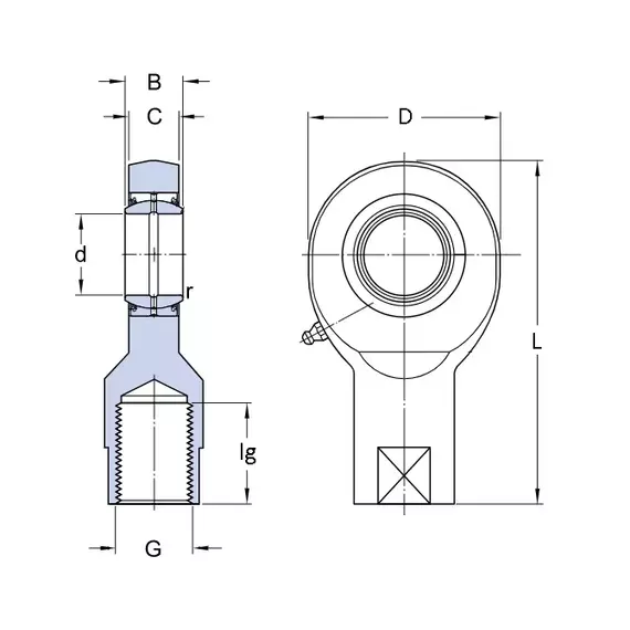 Підшипник SIL 35 ES 2RS SKF