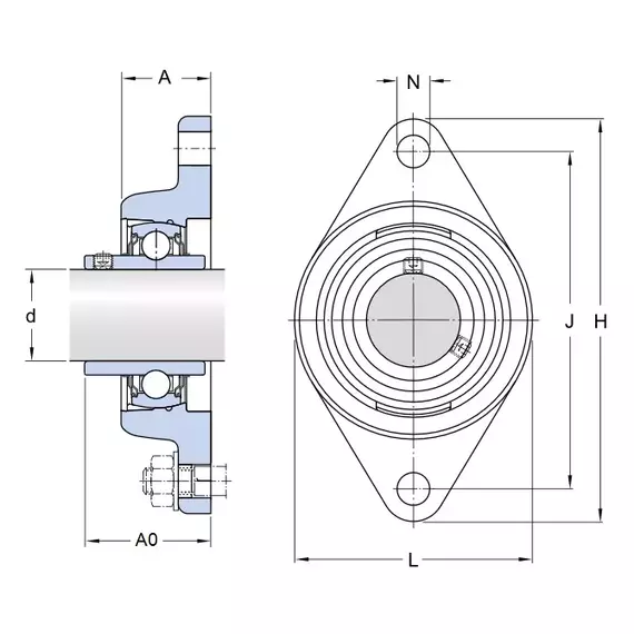 Корпус із підшипником FYT 40 TF/VA 228 SKF