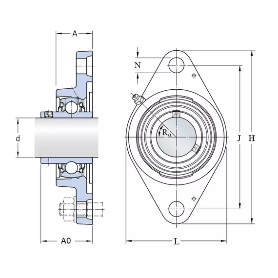 Корпус із підшипником FYTB 30 TR SKF