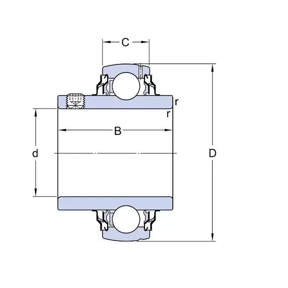 Підшипник YAR 211 2RF SKF