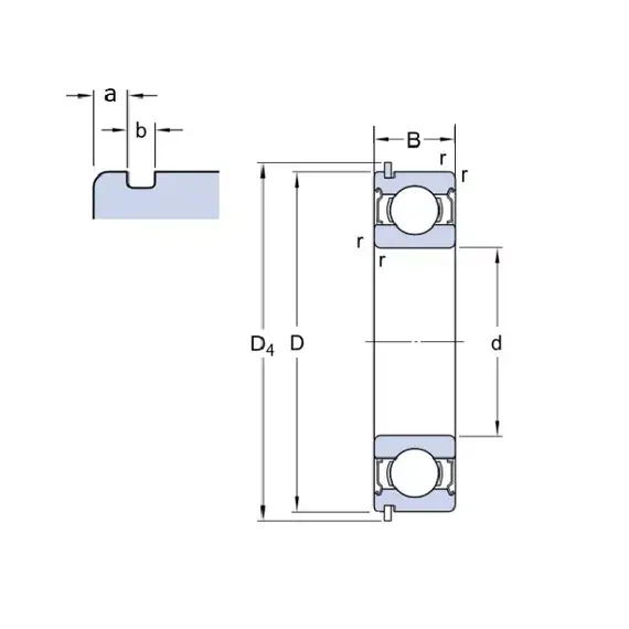 Підшипник 6306 2ZNR SKF