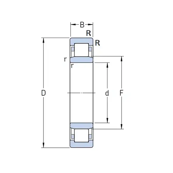 Підшипник NU 208 ECP/C3 SKF