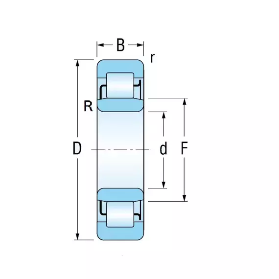 Подшипник 32311 (NU 311 E) KINEX
