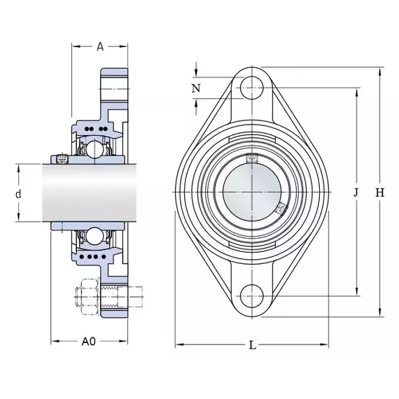 Корпус із підшипником FYTBK 20 TF SKF