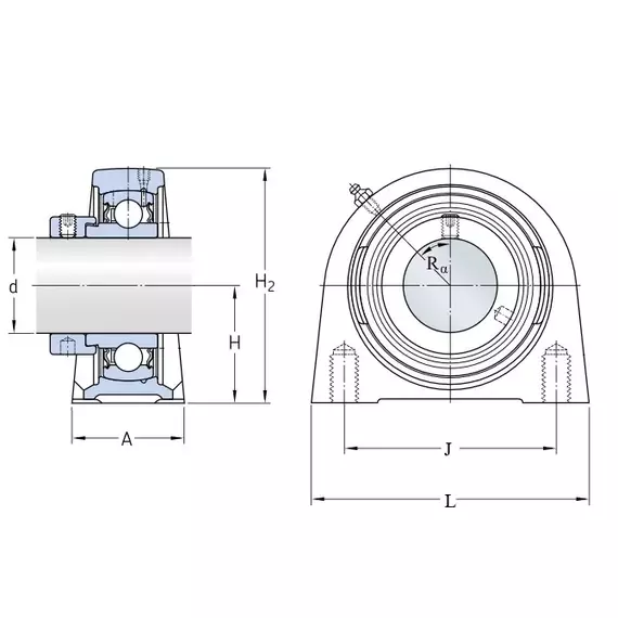 Корпус із підшипником SYF 50 FM SKF