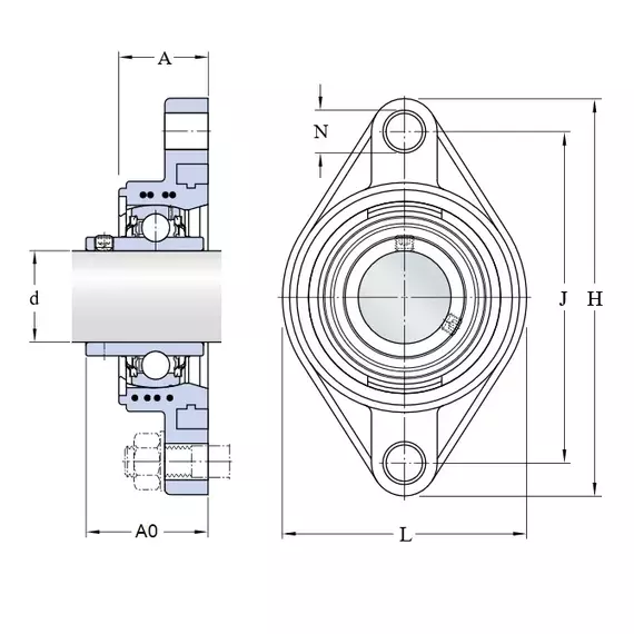 Корпус із підшипником FYTWK 25 YTH SKF