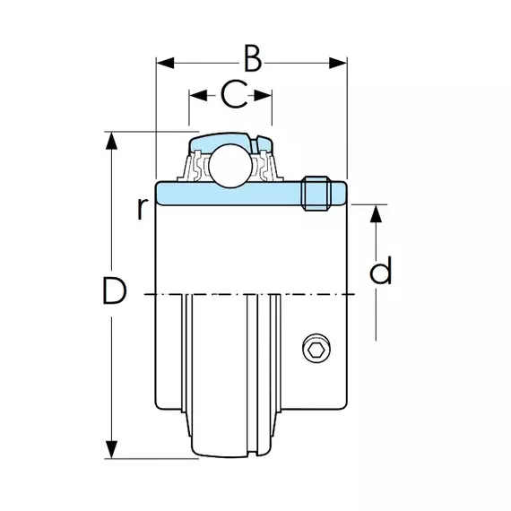 Подшипник 480210 (UC210) NTE