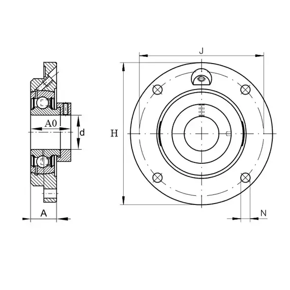 Корпус із підшипником PME 35N INA