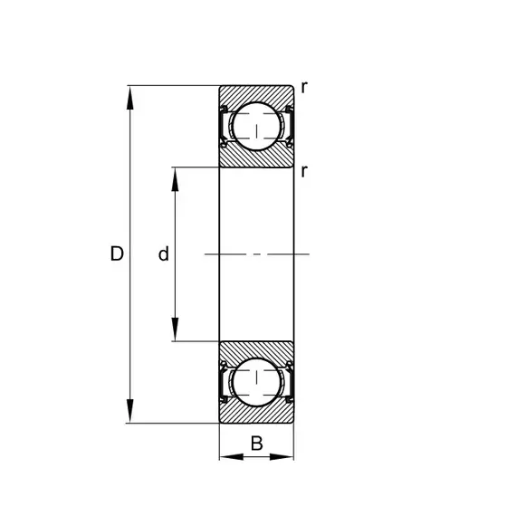 Подшипник 6313 2RSR (6313-C-2HRS) FAG
