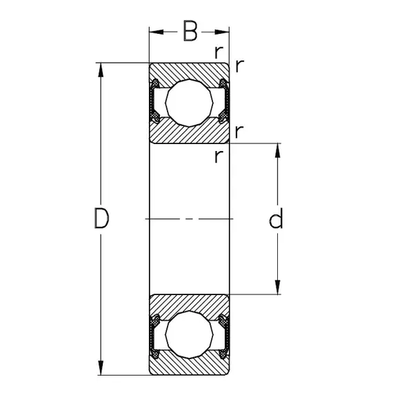 Підшипник 6310 2RS2 NKE