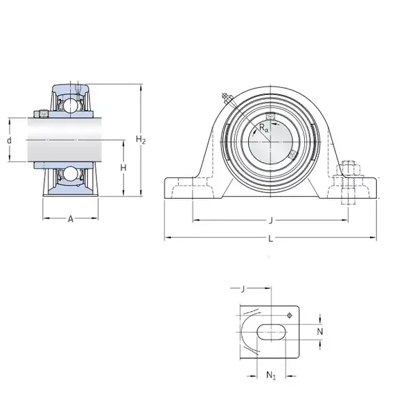 Корпус із підшипником SY 17 TF SKF