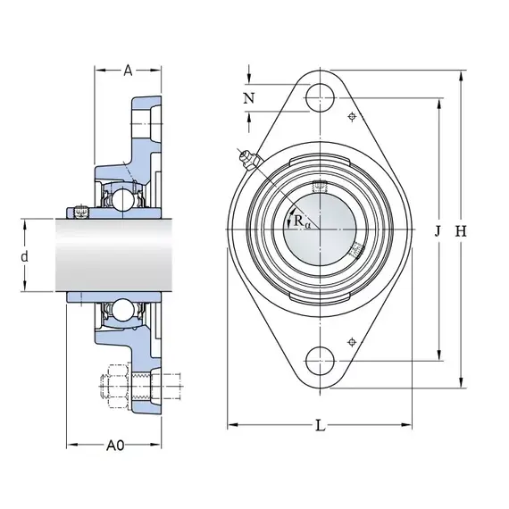 Корпус с подшипником FYTB 40 KF SKF