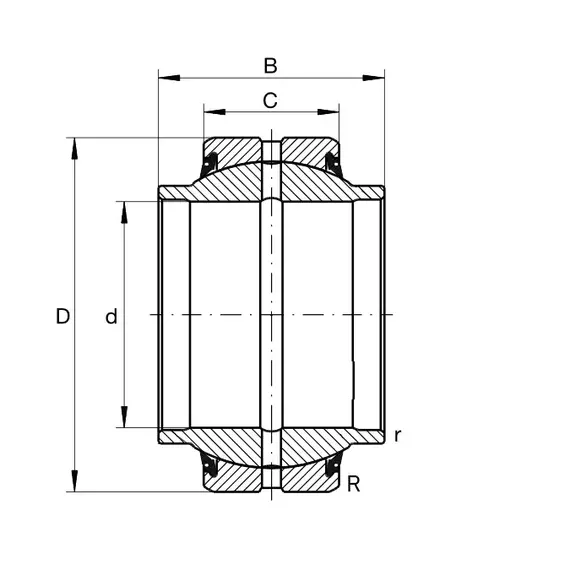 Підшипник GE 40 HO 2RS INA