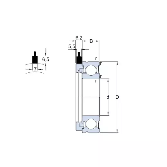 Підшипник BMB 6208/080S2/UB002A SKF