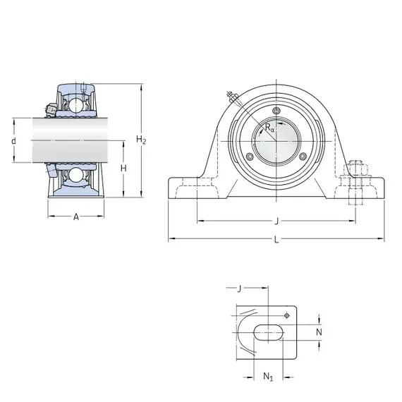 Корпус із підшипником SY 40 LF SKF