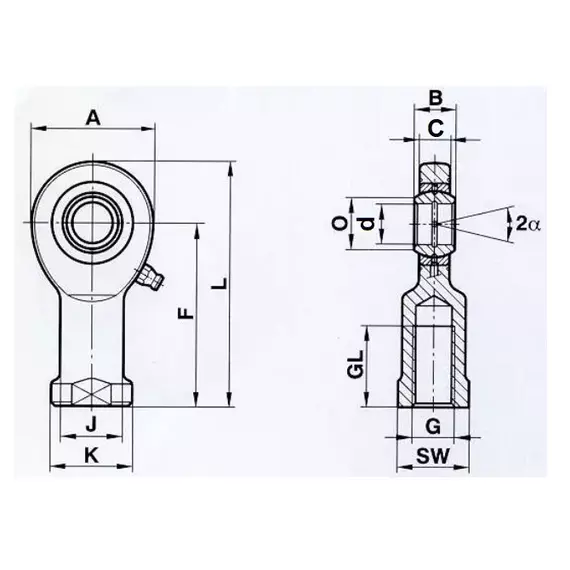 Подшипник EI 30 2RS Fluro