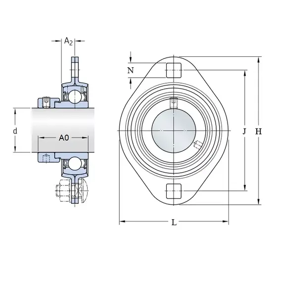 Корпус с подшипником PFT 20 FM SKF