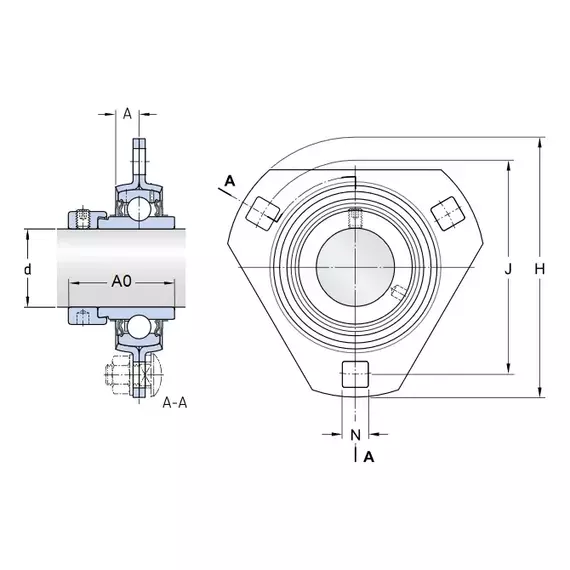Корпус із підшипником PFD 35 WF SKF