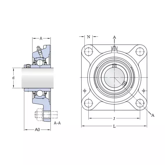 Корпус із підшипником FY 40 TR SKF