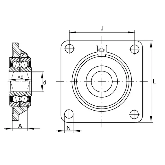 Корпус із підшипником PCCJ 25 INA