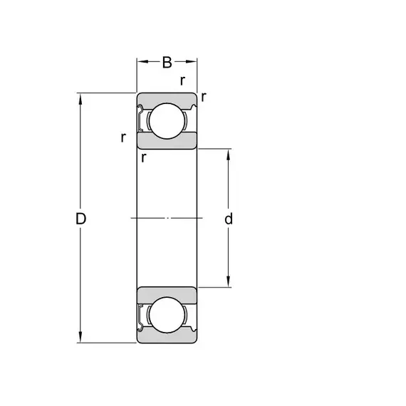 Подшипник 60108 (6008 Z) KINEX