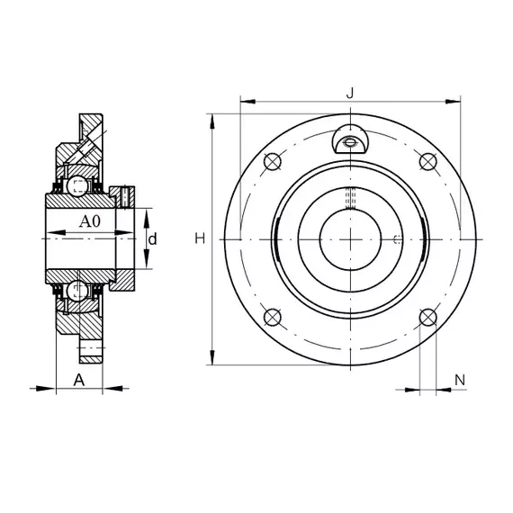 Корпус із підшипником TME 40 INA