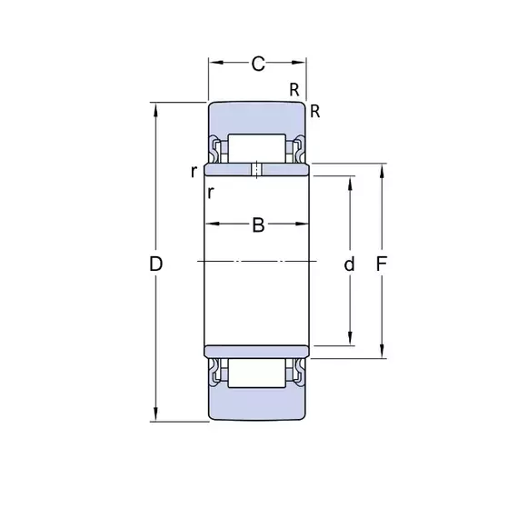Підшипник NA 22/8 2RS SKF
