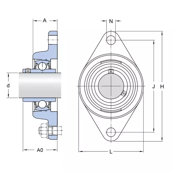 Корпус із підшипником FYT 30 TF/VA201 SKF