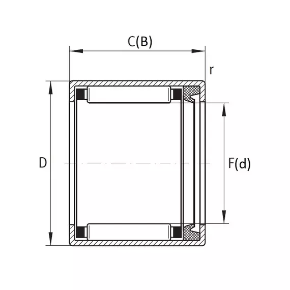 Підшипник HK 1012-RS-FPM-B-L271 INA