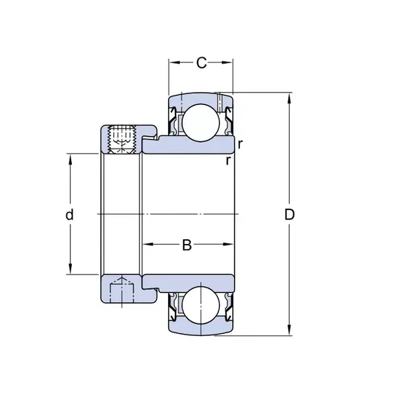 Підшипник YET 210 SKF