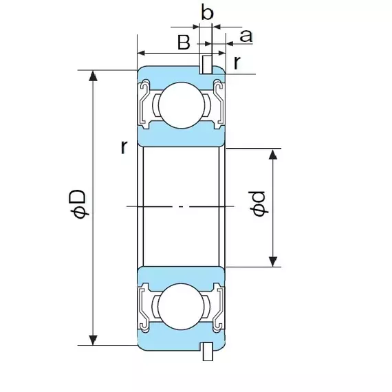 Підшипник 6001 ZZE NR NACHI