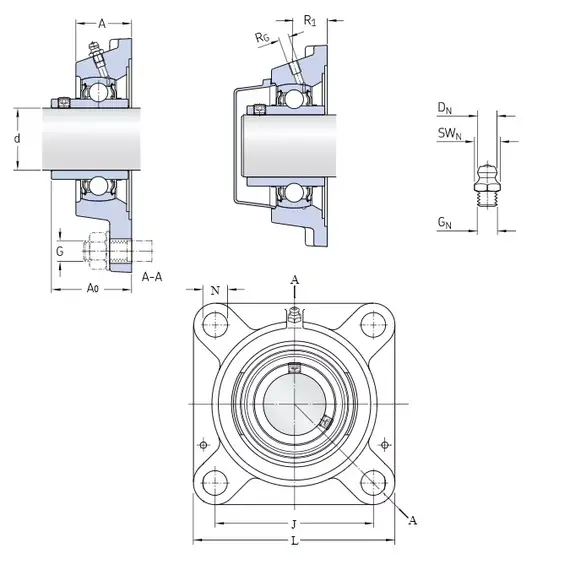 Корпус із підшипником FY 30 TF SKF