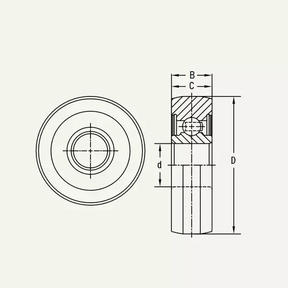 Підшипник 203 KRR3 (PER.CF203RRRR3-B) PEER