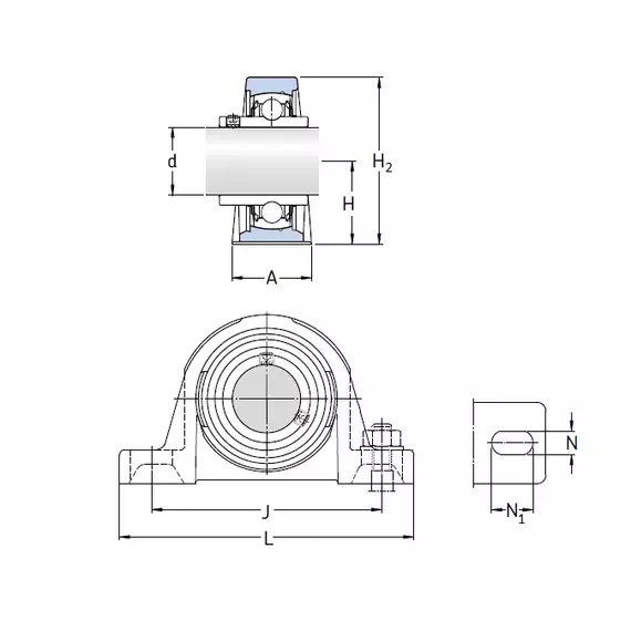 Корпус із підшипником SY 60 TF SKF