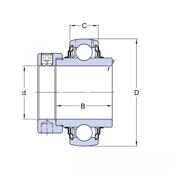 Підшипник YEL 210-2F SKF