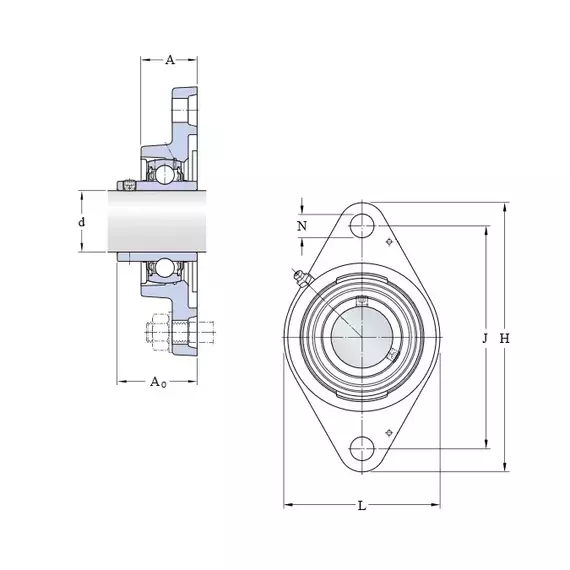 Корпус із підшипником FYTB 35 TF SKF
