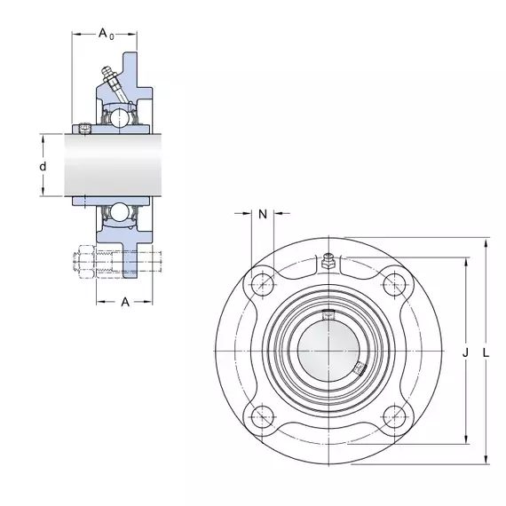 Корпус із підшипником FYC 30 TF SKF