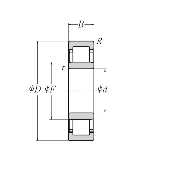 Підшипник NU 2214 ETC3E NSK