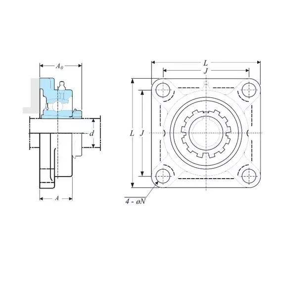 Корпус с подшипником UKF 210 D1 NSK