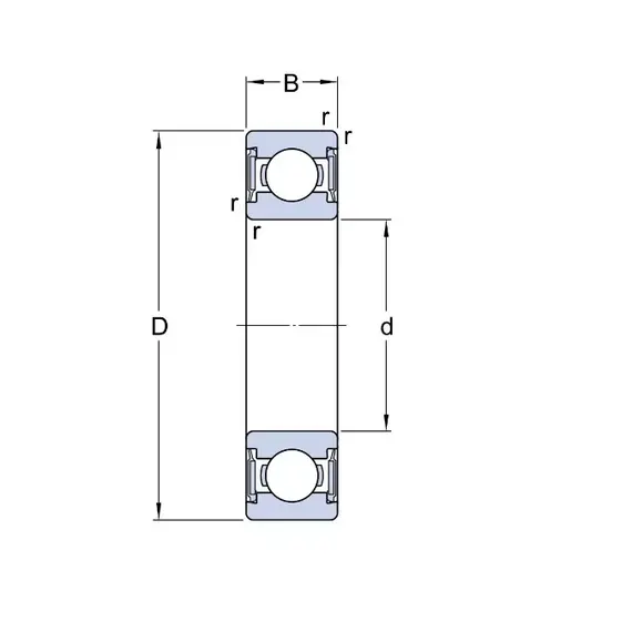 Підшипник W 6304 2RS1 SKF