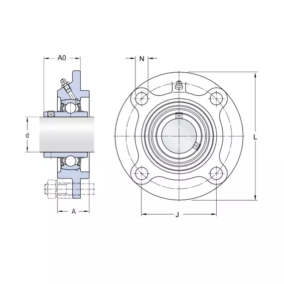 Корпус із підшипником FYC 25 TF SKF