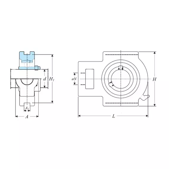 Корпус с подшипником UCT 209 D1 NSK