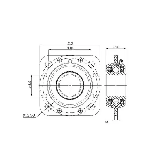 Корпус із підшипником DHU 491 A Timken