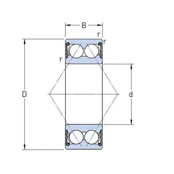 Підшипник 3306 A-2RS1/C3 SKF